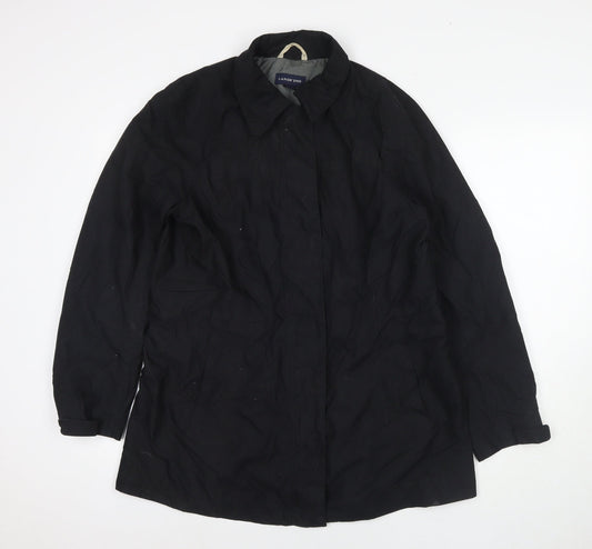 Lands' End Womens Black Jacket Size 10 Zip - Size 10-12