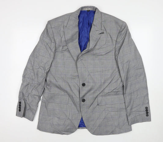 Marks and Spencer Mens Grey Polyester Jacket Suit Jacket Size 40 Regular