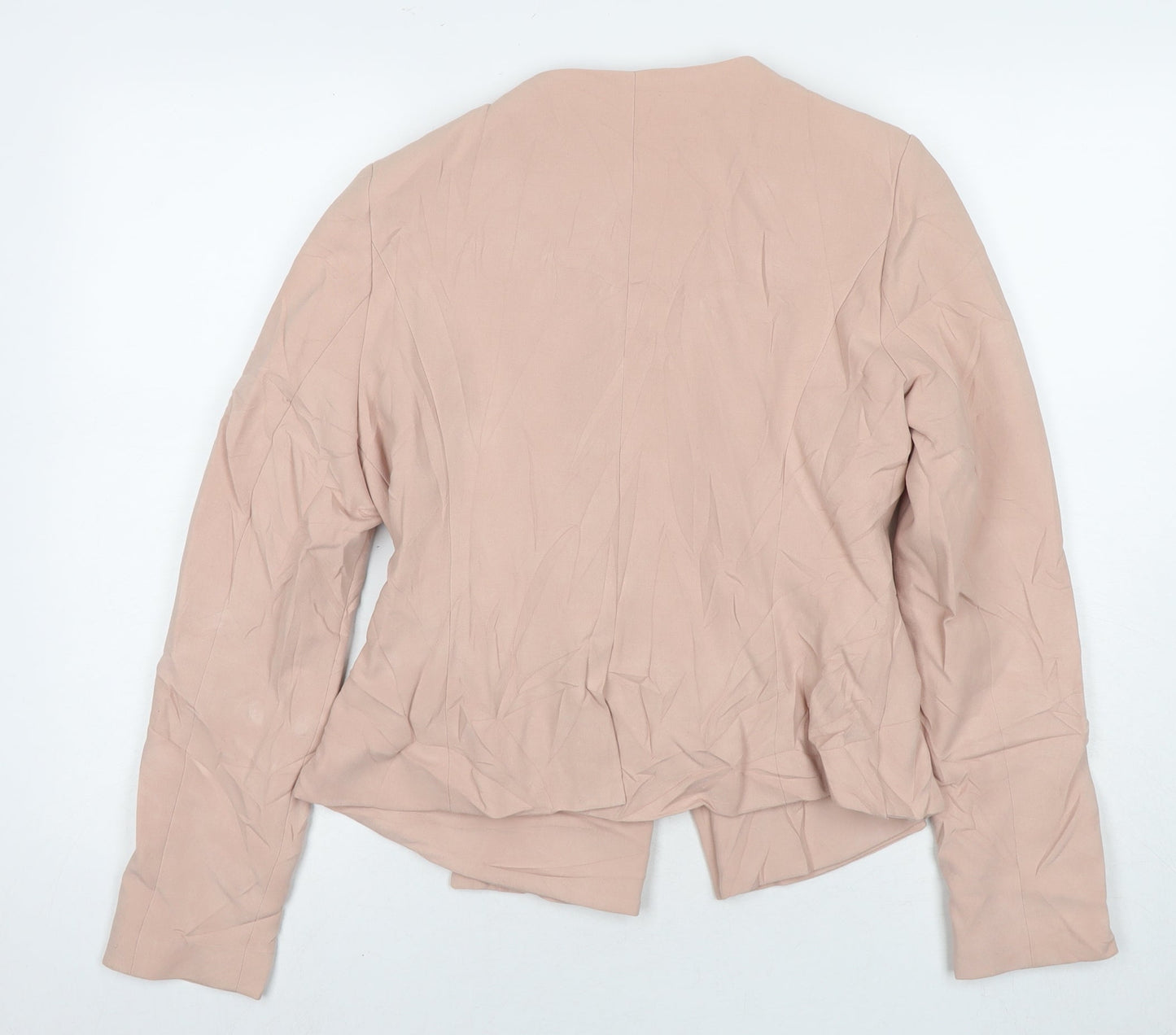 New Look Womens Pink Jacket Blazer Size 12 Hook & Eye