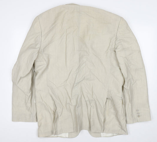Konen Mens Beige Polyester Jacket Suit Jacket Size 44 Regular