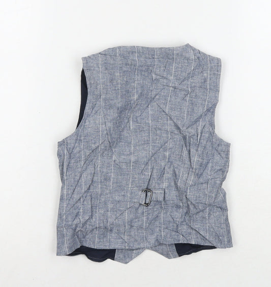 NEXT Boys Grey Jacket Waistcoat Size 4-5 Years Button