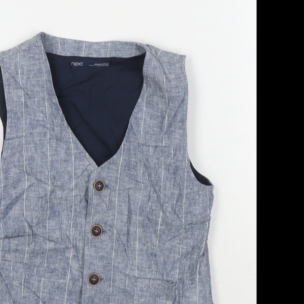 NEXT Boys Grey Jacket Waistcoat Size 4-5 Years Button