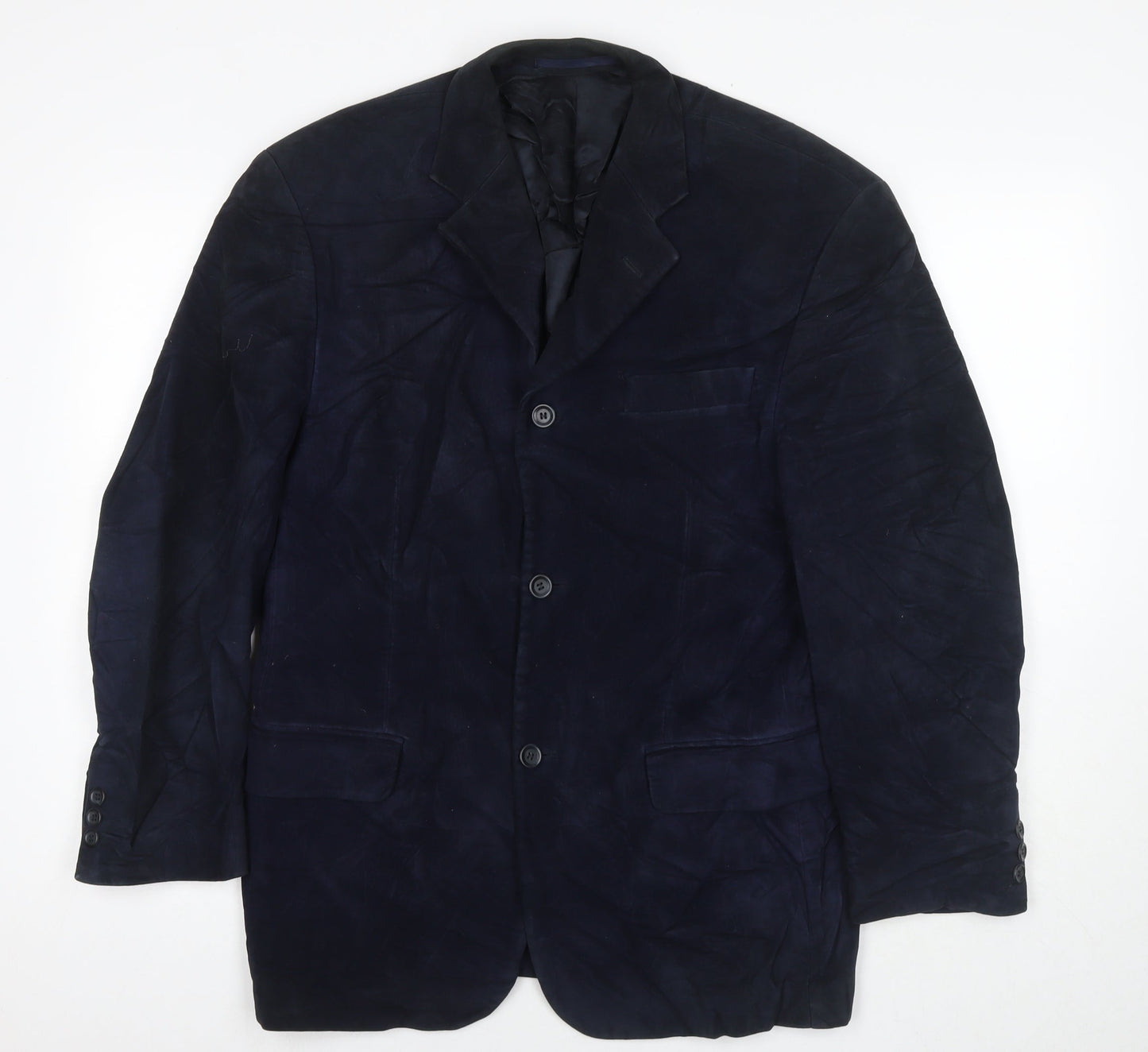 New Classics Mens Blue Jacket Blazer Size 40 Button