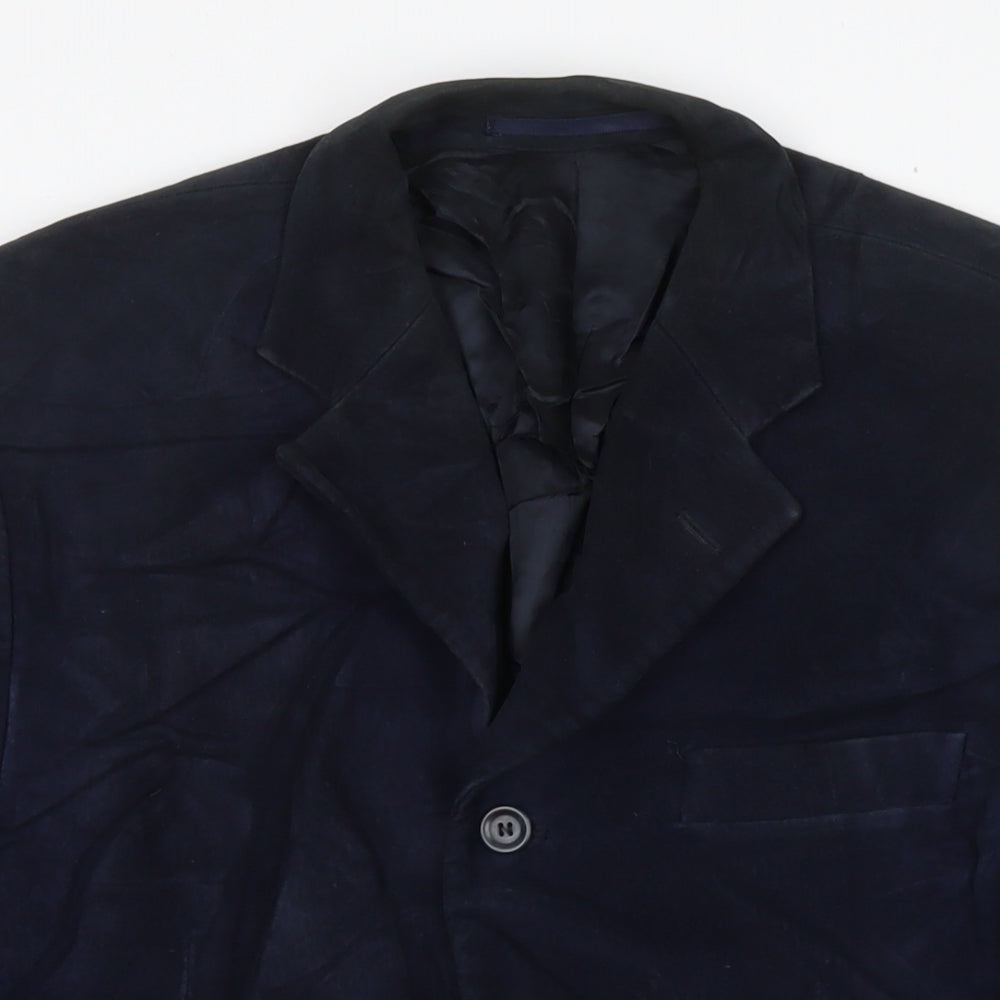 New Classics Mens Blue Jacket Blazer Size 40 Button