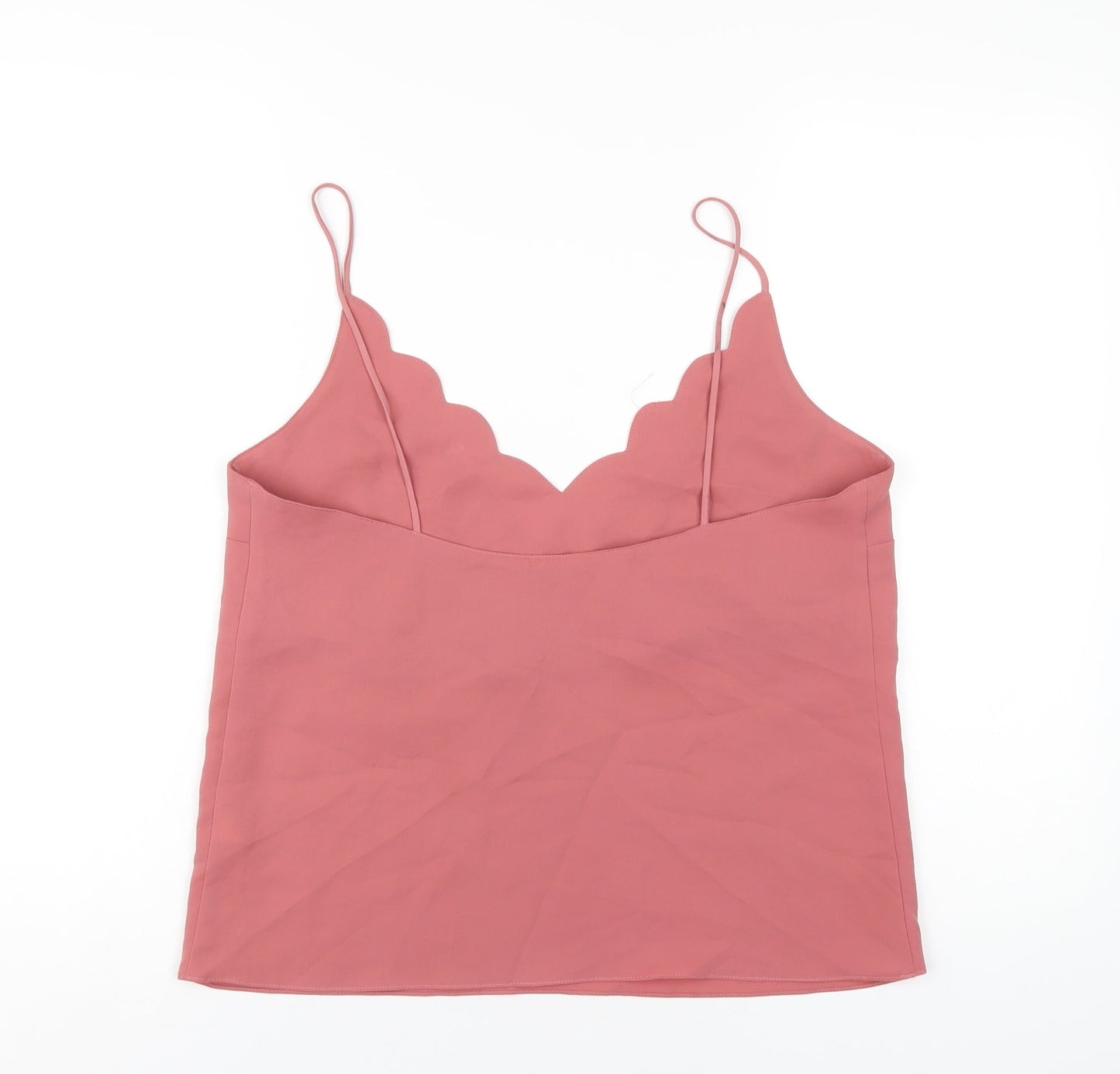 Topshop Womens Pink Polyester Camisole T-Shirt Size 12 V-Neck