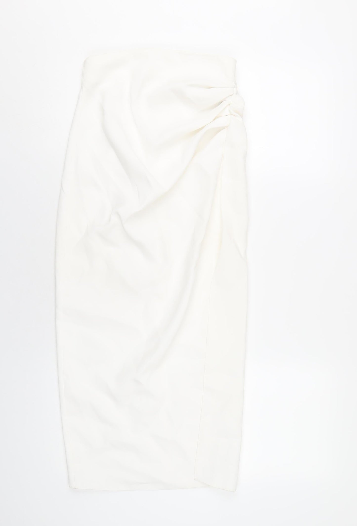 Zara Womens White Polyester A-Line Skirt Size XS Zip