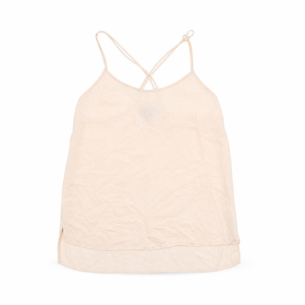 Marks & Spencer Womens Pink Polyester Camisole T-Shirt Size 10 Round Neck