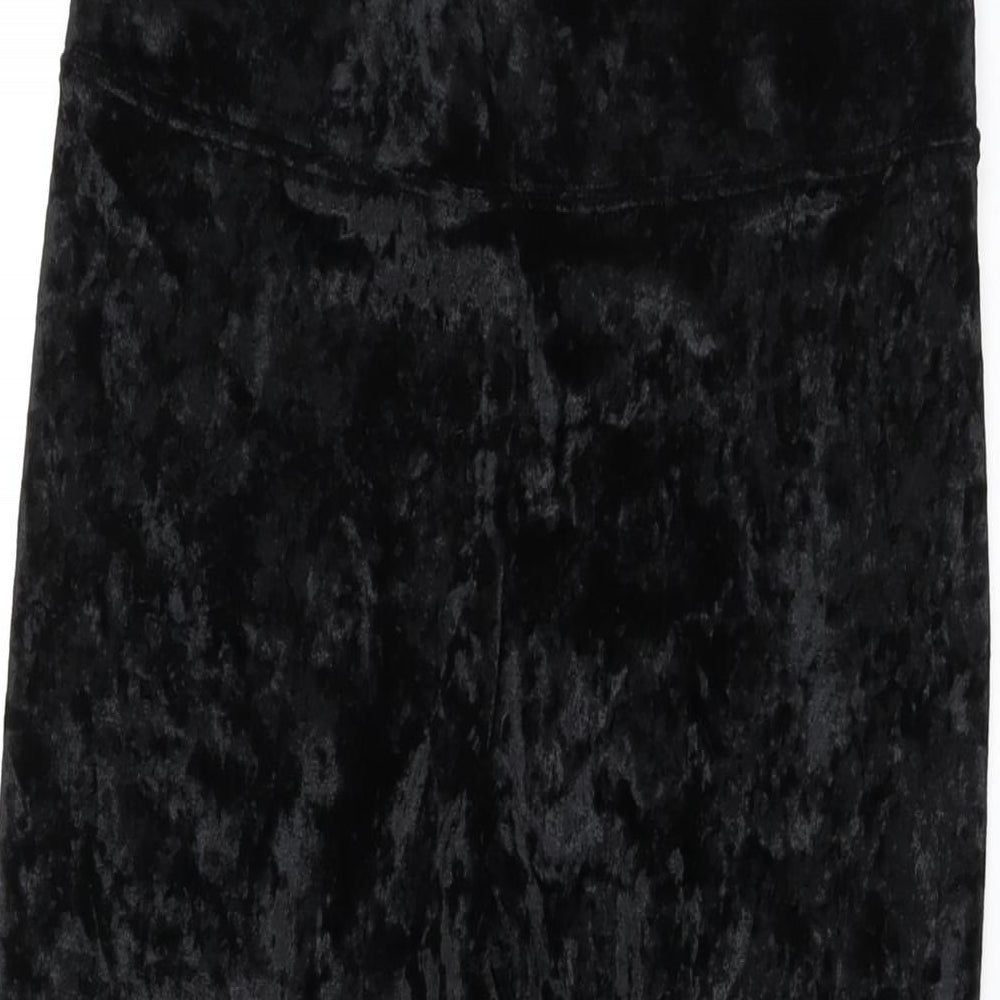 Per Una Womens Black Polyester Pedal Pusher Leggings Size 12 L26 in