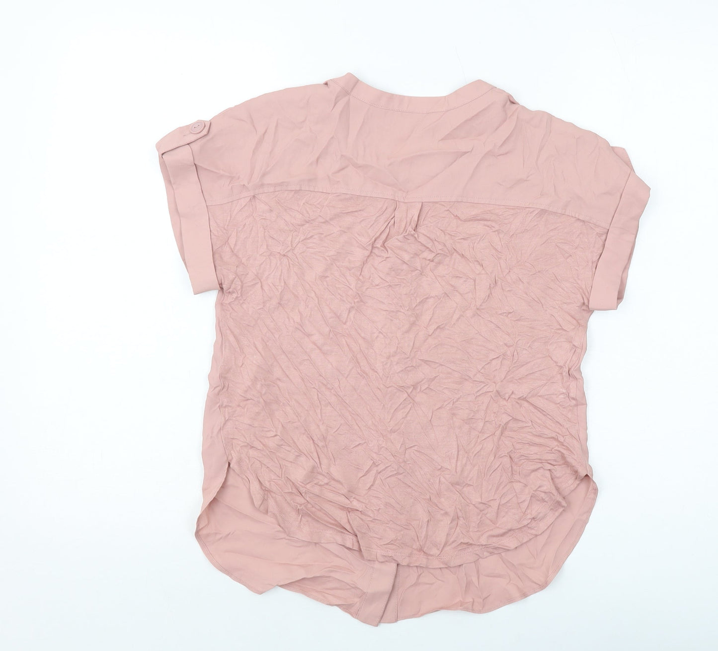 Forever New Womens Pink Polyester Basic Blouse Size XS V-Neck