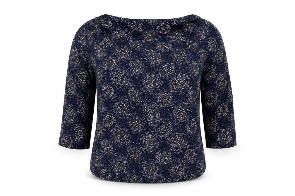 Womens UK Size S French Connection Blue Viscose Blouse