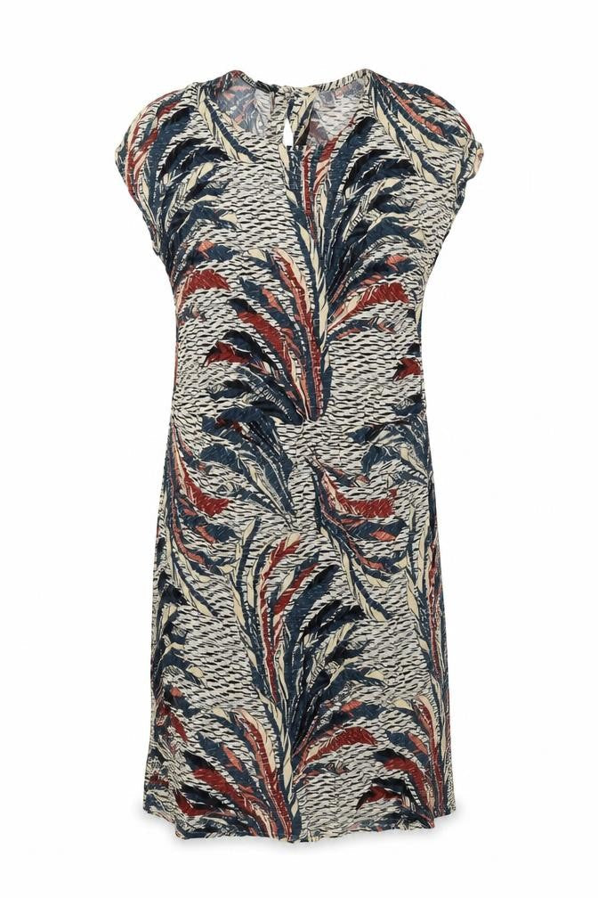 Saint Tropez Womens Multicoloured Geometric Viscose Tank Dress Size S Round Neck Pullover