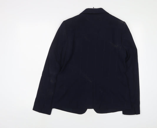 Marks and Spencer Womens Blue Jacket Blazer Size 10 Button