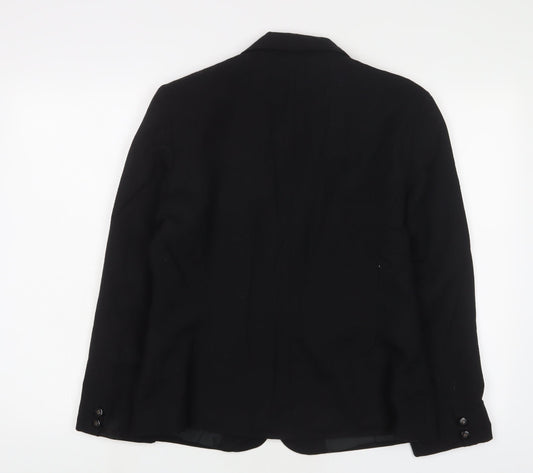 Littlewoods Womens Black Jacket Blazer Size 14 Button