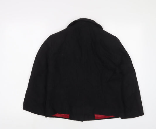 H&M Womens Black Jacket Size 14 Snap