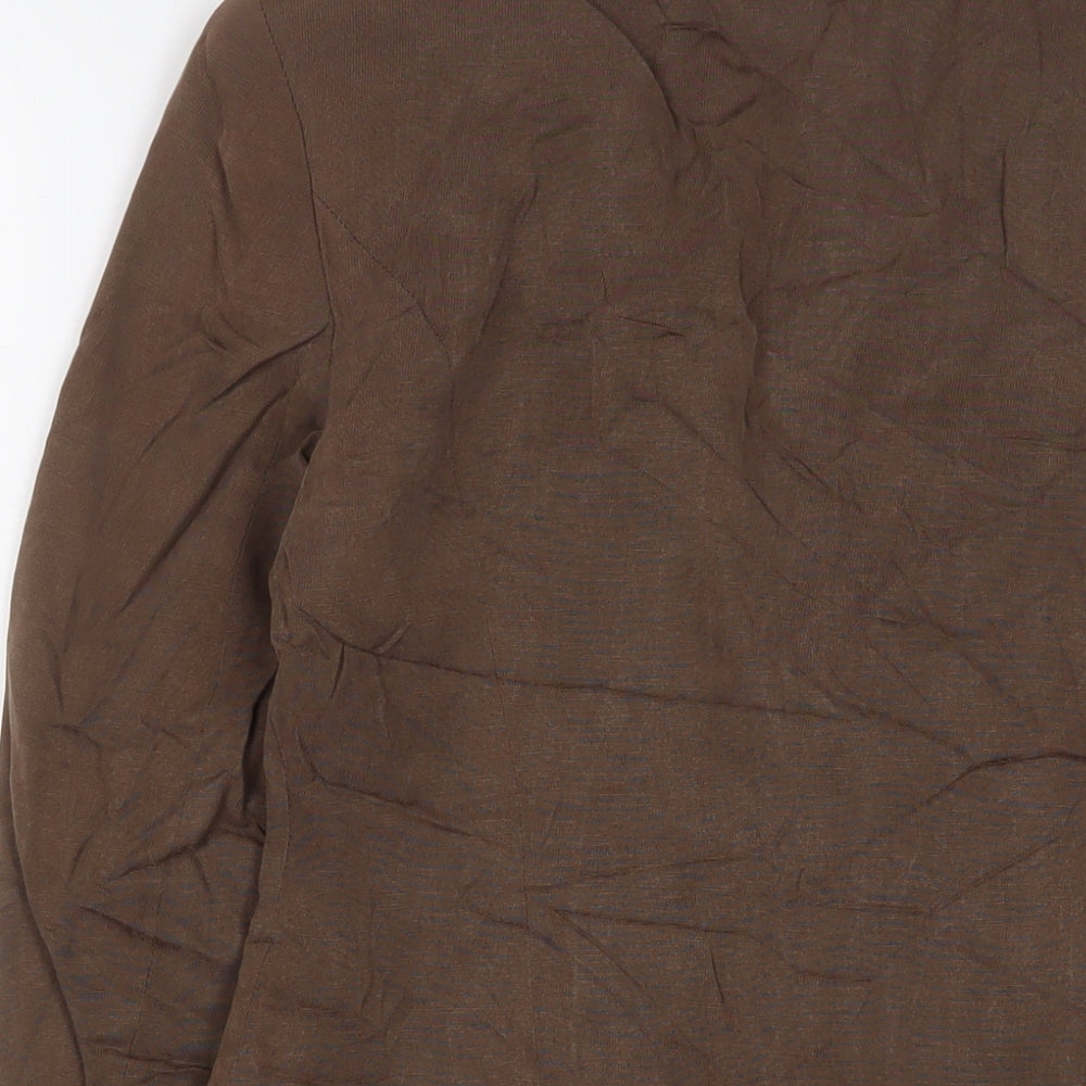 Principles Womens Brown Jacket Blazer Size 10 Button
