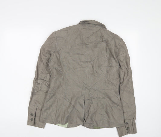 Per Una Womens Green Jacket Blazer Size 12 Button