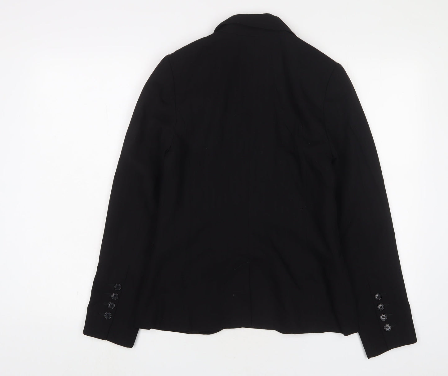 H&M Womens Black Jacket Blazer Size 10 Button