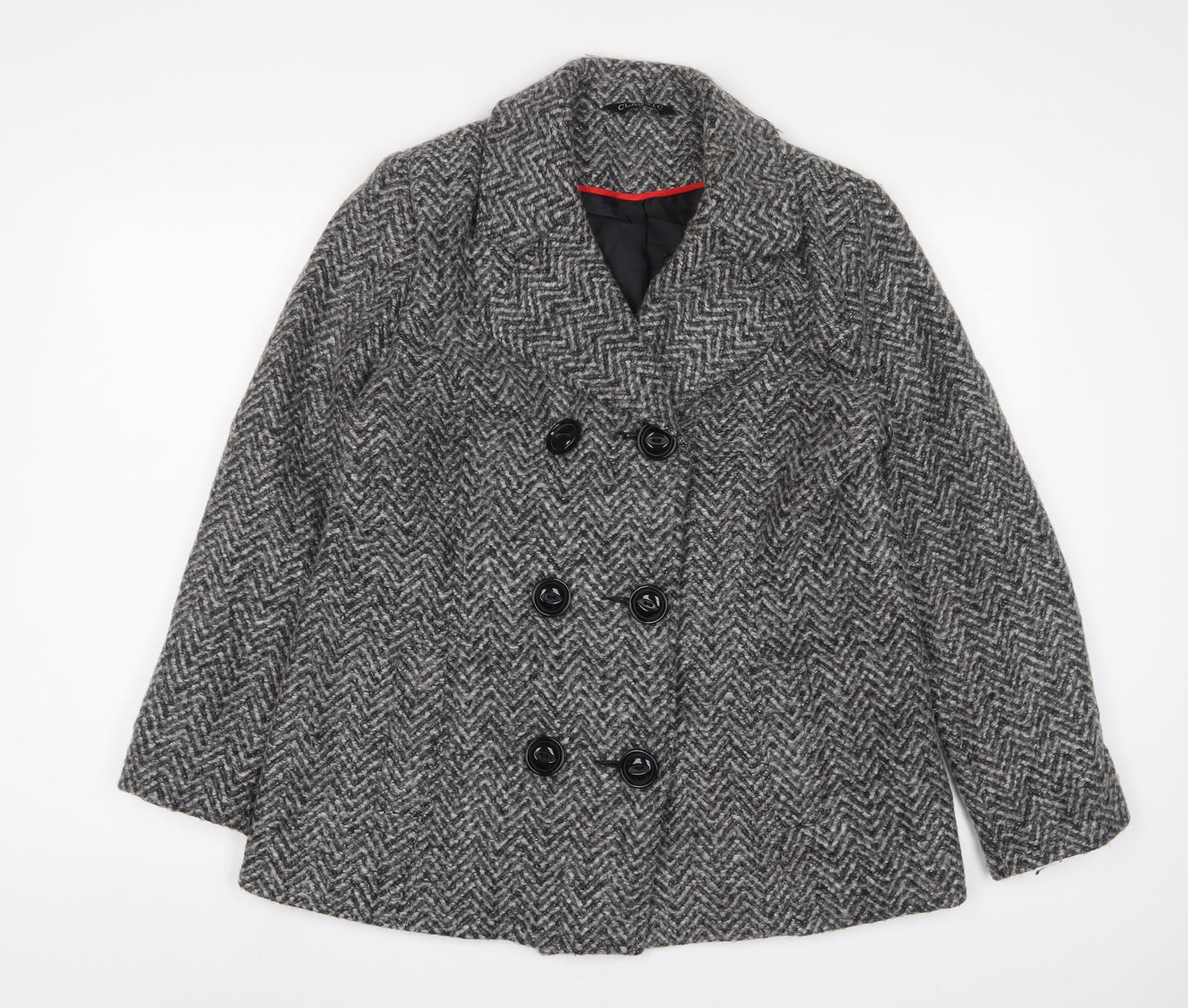 Classic Womens Red Jacket Size 14 Button