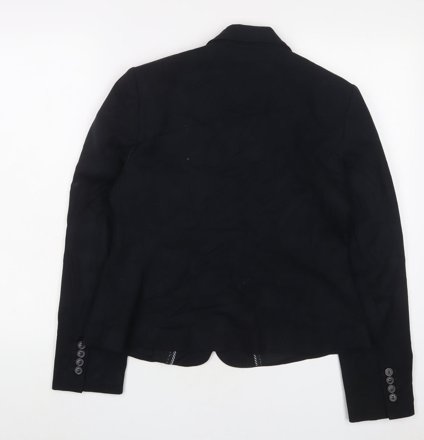 Marks and Spencer Womens Black Jacket Blazer Size 12 Button