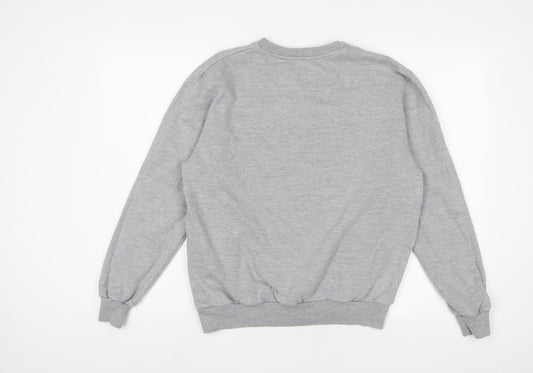 Mickey Mouse Womens Grey Cotton Pullover Sweatshirt Size 8 Pullover