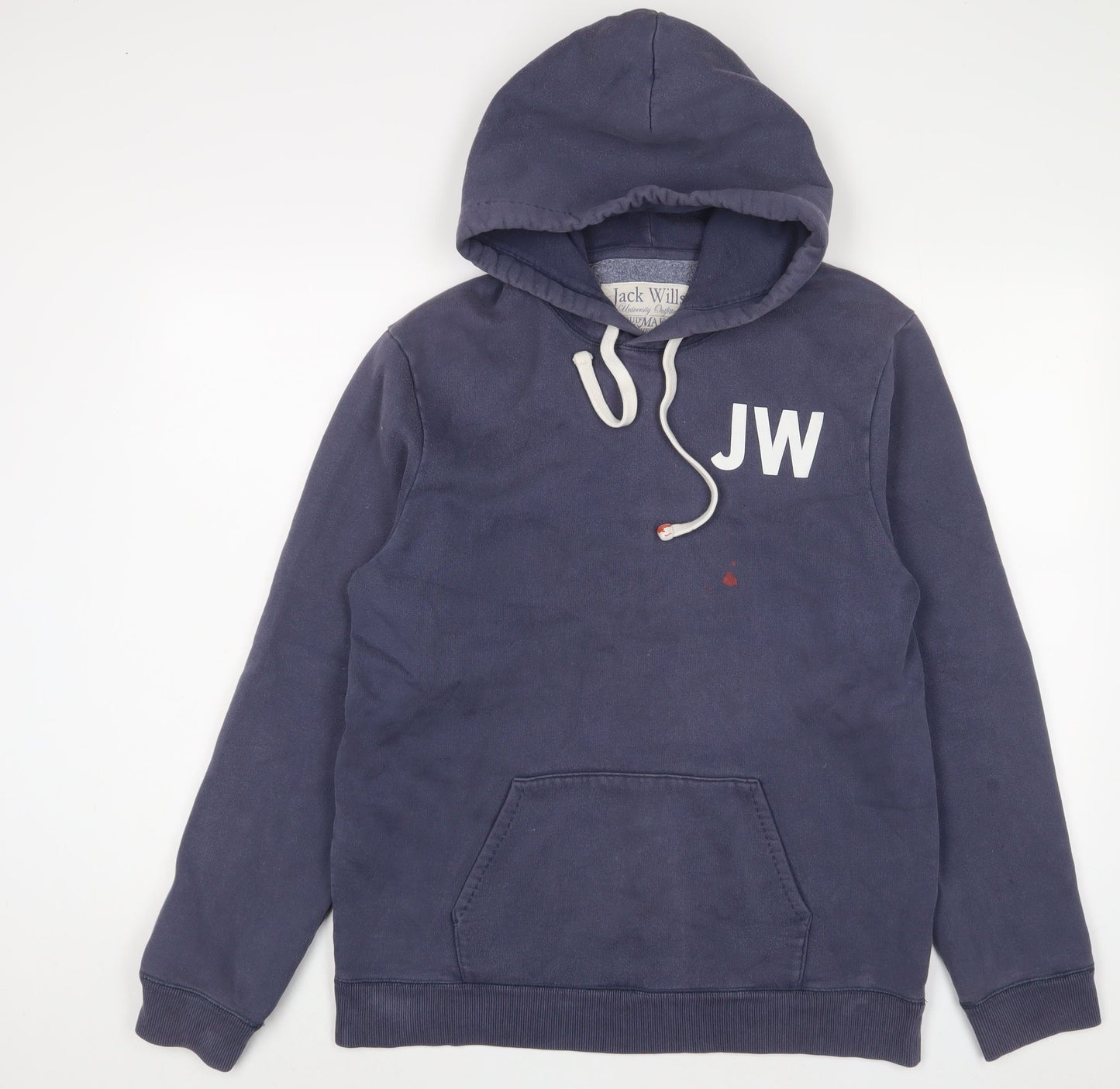 Jack Wills Mens Blue Cotton Pullover Hoodie Size M