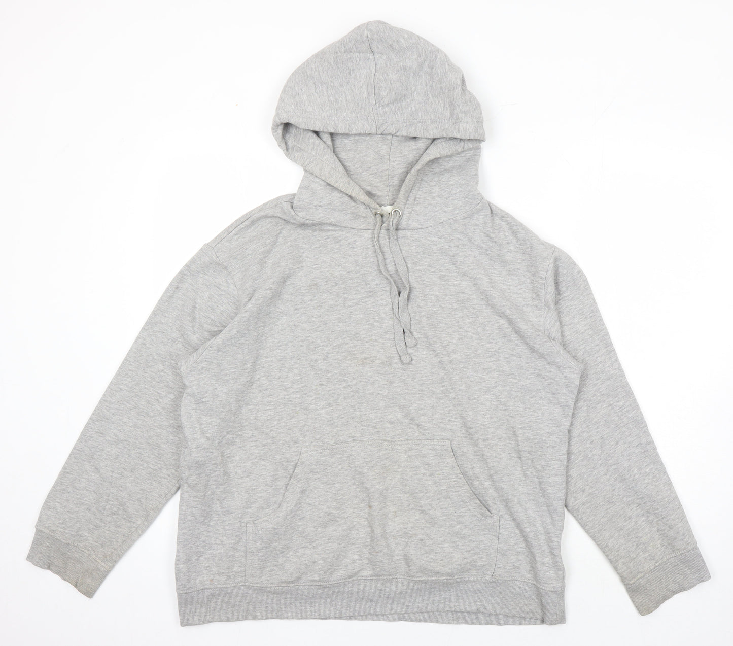 H&M Mens Grey Cotton Pullover Hoodie Size M
