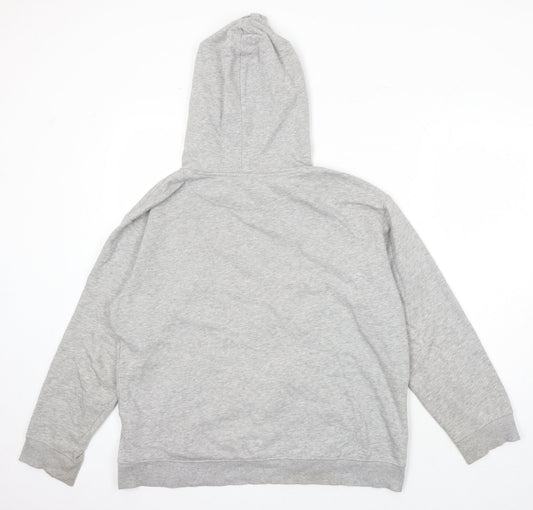 H&M Mens Grey Cotton Pullover Hoodie Size M