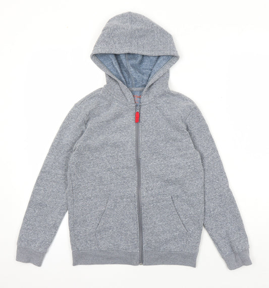 Cat & Jack Womens Grey Cotton Full Zip Hoodie Size 8 Zip