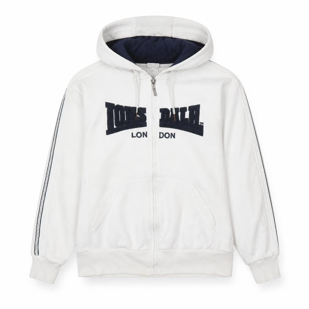 Lonsdale Boys White Polyester Full Zip Hoodie Size 10 Years Zip