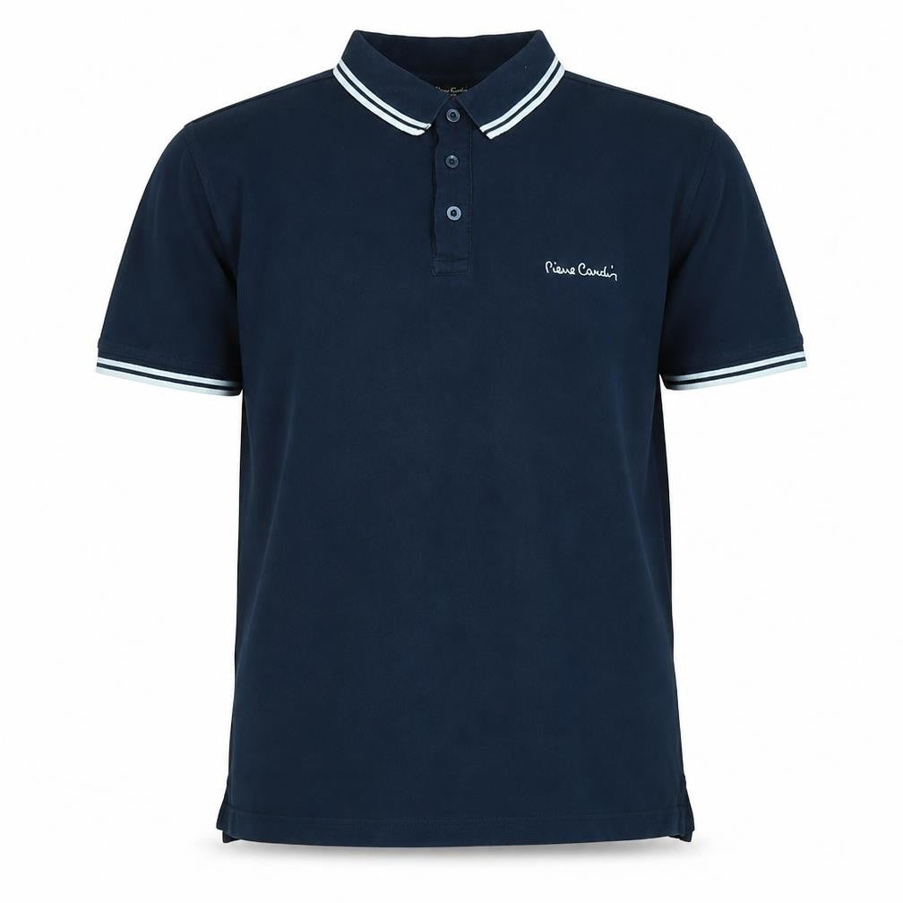 Pierre Carden Mens Blue Cotton T-Shirt Size L Collared
