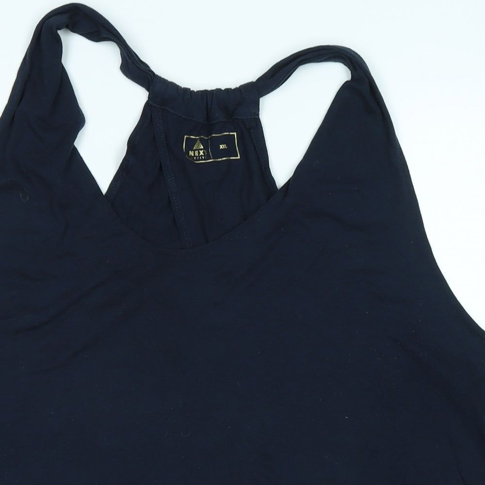 NEXT Womens Blue Cotton Basic Tank Size 2XL Scoop Neck
