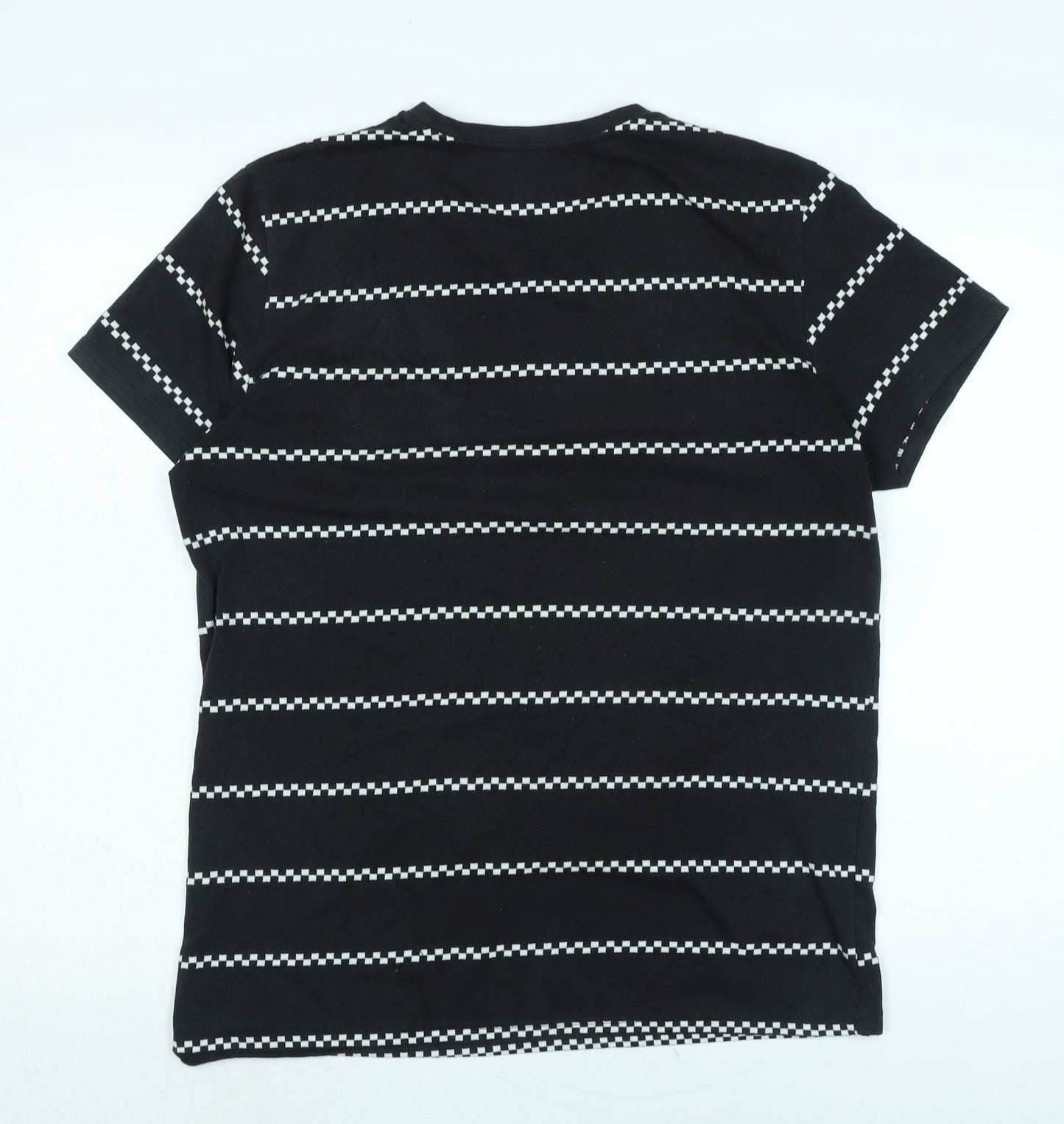 quidado con el pero Womens Black Cotton Basic T-Shirt Size M Crew Neck