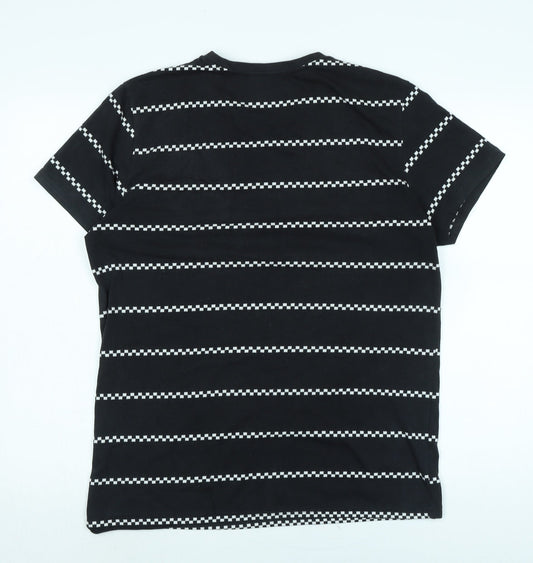 quidado con el pero Womens Black Cotton Basic T-Shirt Size M Crew Neck