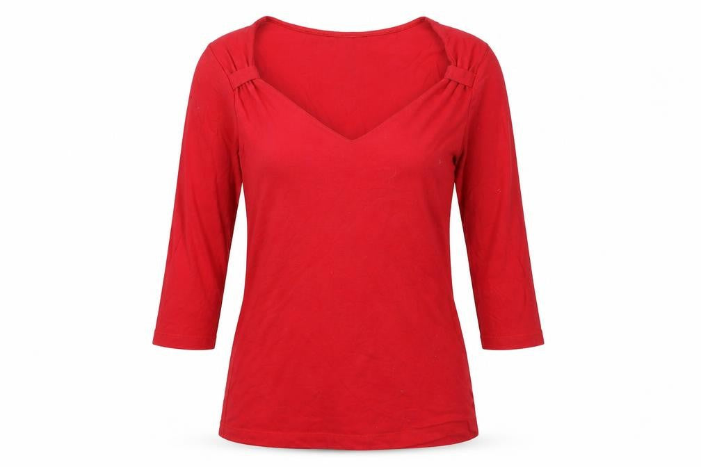 Womens UK Size One Size Lk. Bennet Red Cotton T-Shirt