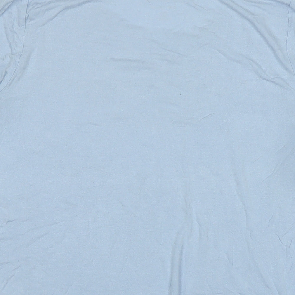Hollister Womens Blue Cotton Basic T-Shirt Size M Scoop Neck