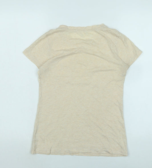 Gap Womens Black Cotton Basic T-Shirt One Size Crew Neck