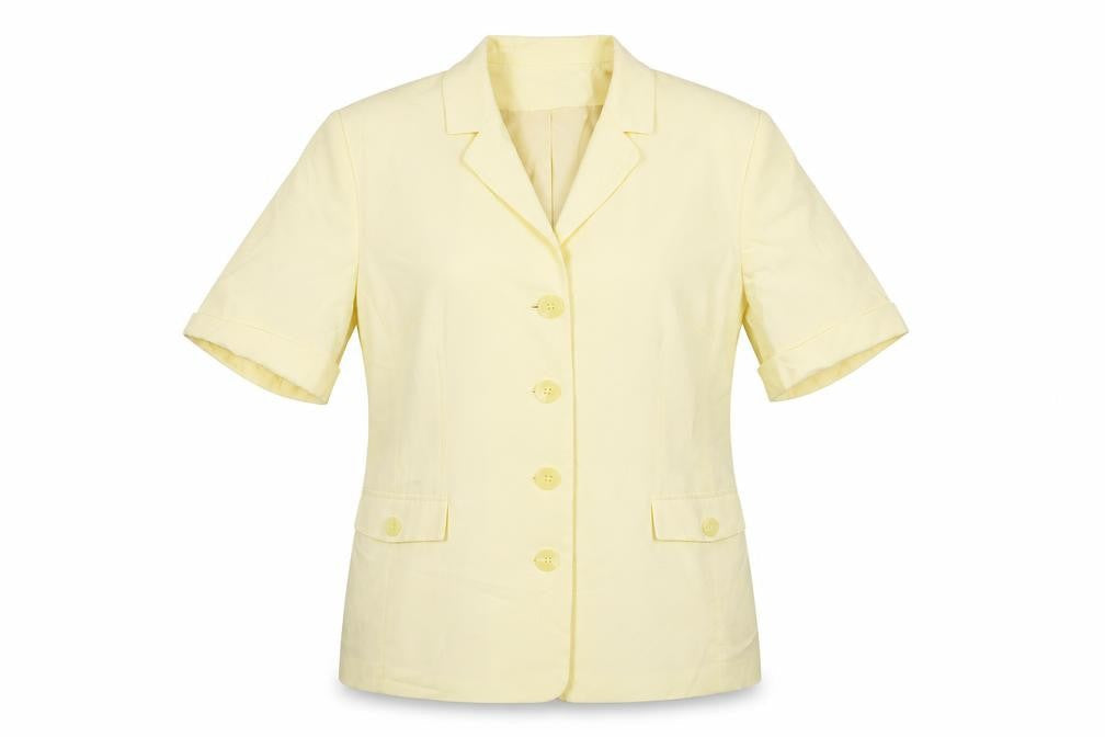 New Look Womens Yellow Jacket Blazer Size 14 Button - Vintage