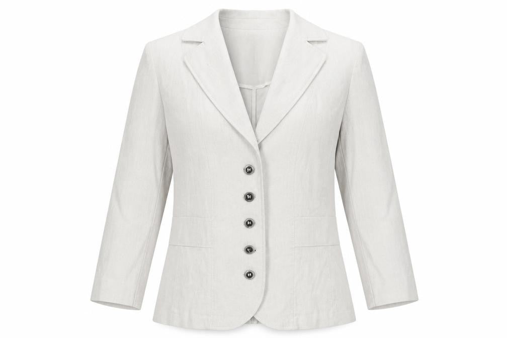 Per Una Womens Beige Jacket Blazer Size 12 Button