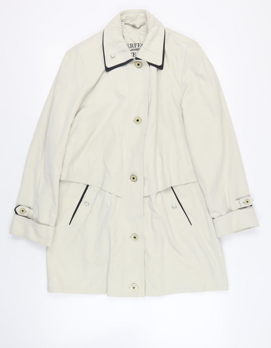 Perfect Wear Womens Beige Jacket Size 8 Buckle