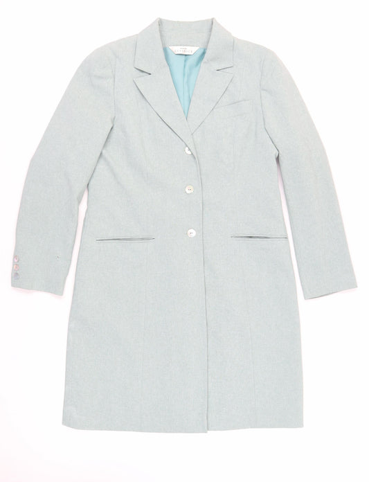 Modern Classics Womens Green Overcoat Coat Size 14 Button - Lightweight