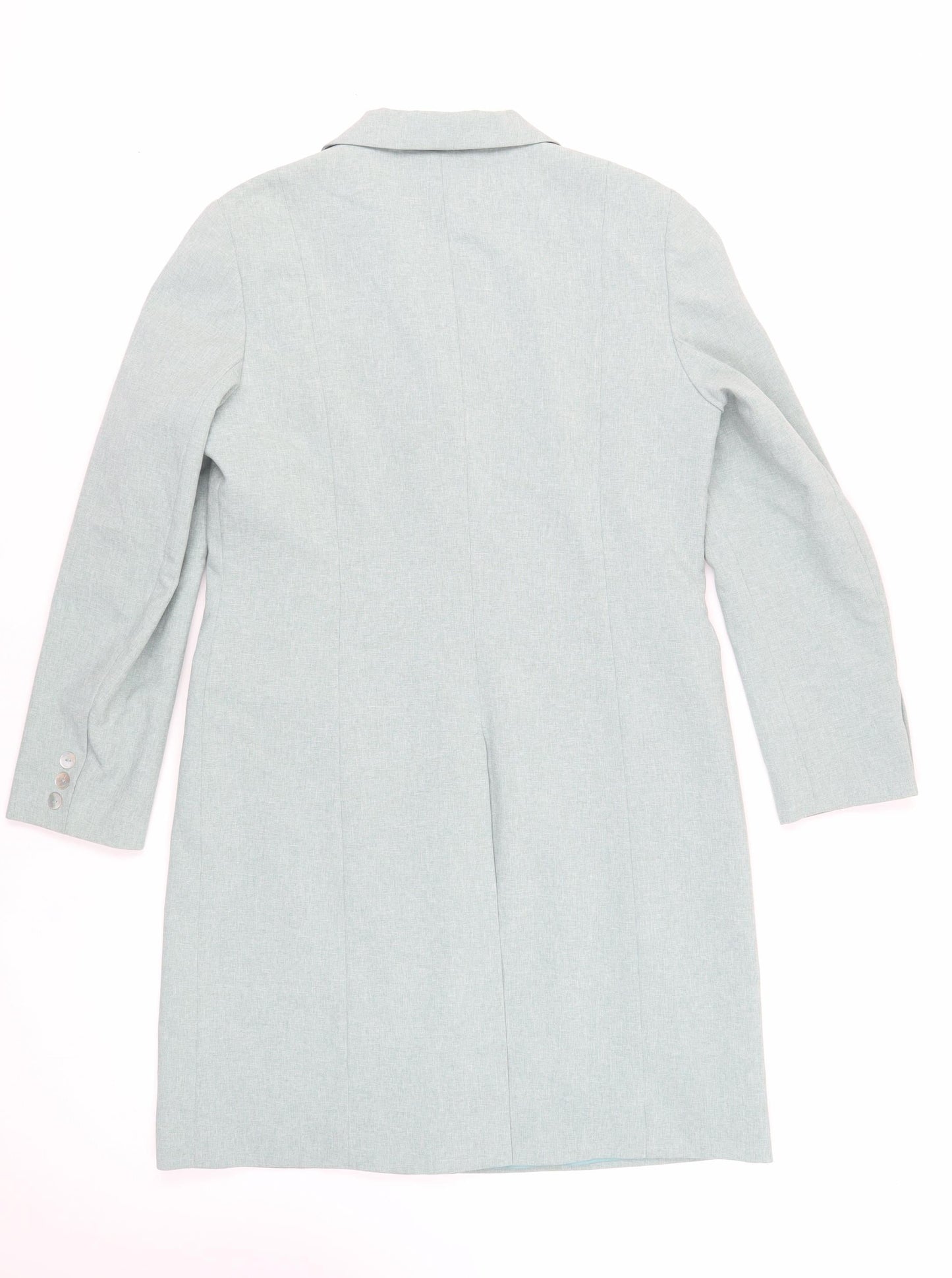 Modern Classics Womens Green Overcoat Coat Size 14 Button - Lightweight