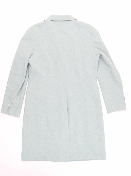Modern Classics Womens Green Overcoat Coat Size 14 Button - Lightweight