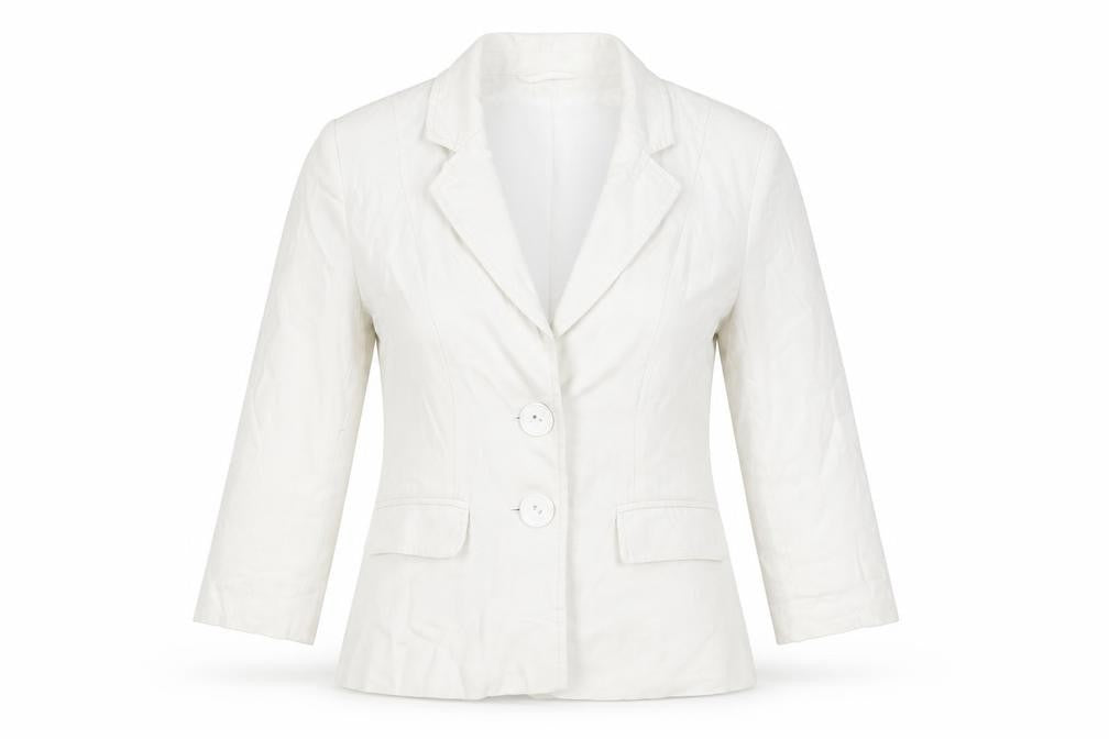 Autonomy Womens White Jacket Blazer Size 8 Button