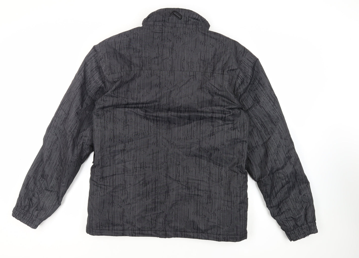 Parallel Mens Grey Striped Jacket Size S Zip - Ski Jacket Waterproof Technical