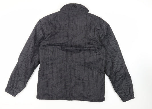 Parallel Mens Grey Striped Jacket Size S Zip - Ski Jacket Waterproof Technical