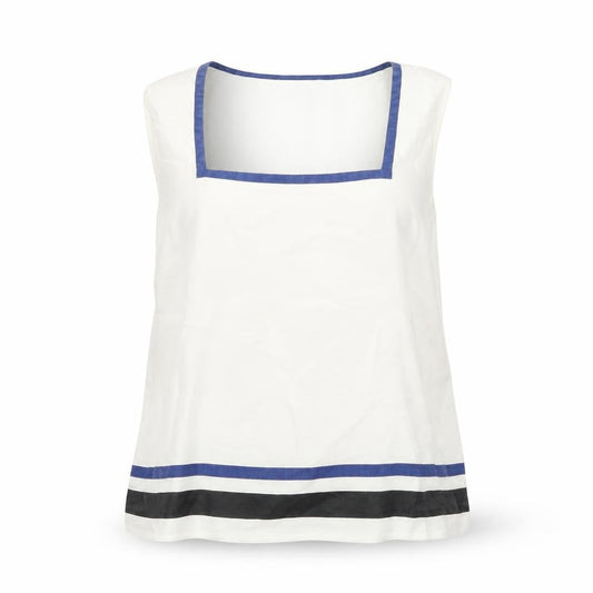 Womens UK Size 12 Alex & Co White Ramie T-Shirt