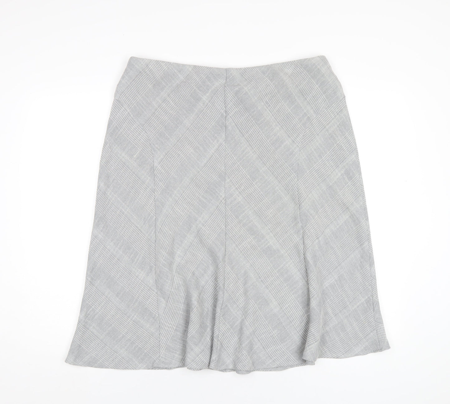 Marks and Spencer Womens Grey Polyester A-Line Skirt Size 16