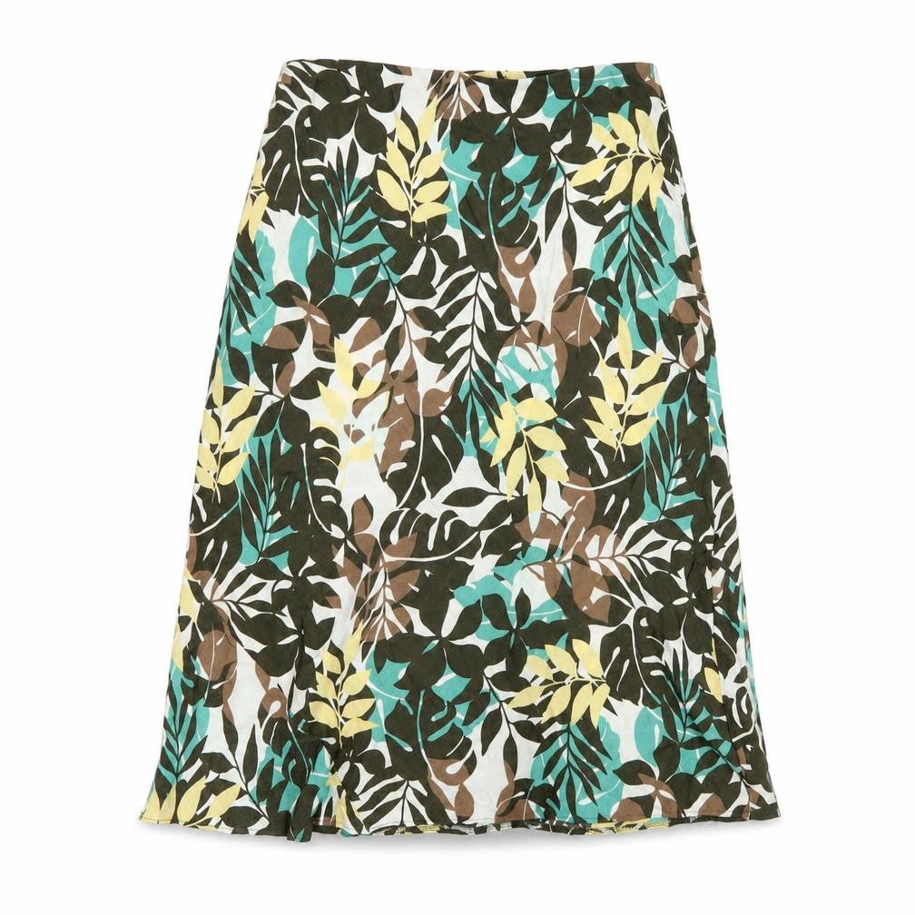 Marks & Spencer Womens Multicoloured Geometric Viscose A-Line Skirt Size 10