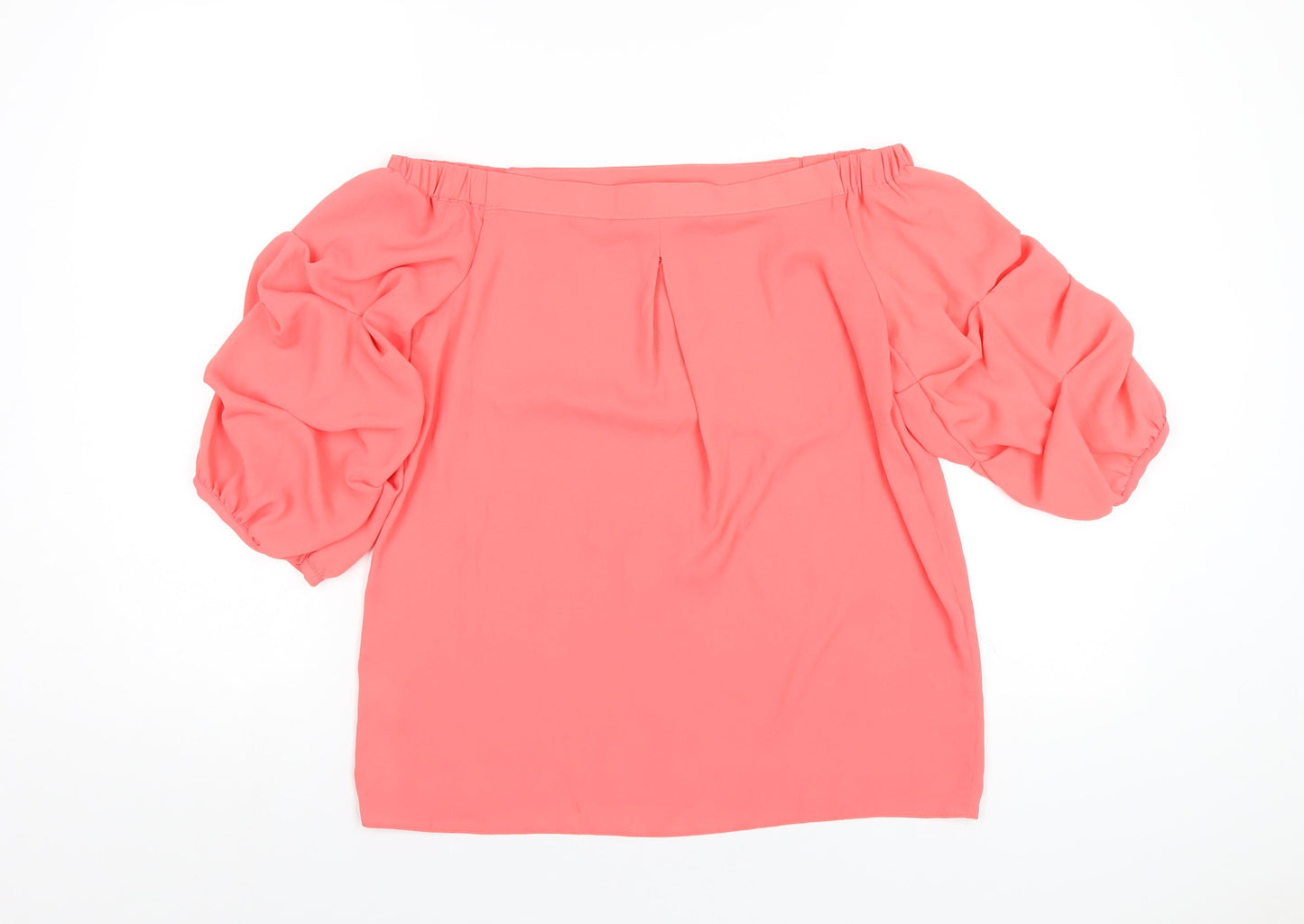 Dorothy Perkins Womens Pink Polyester Basic T-Shirt Size 8 Off the Shoulder