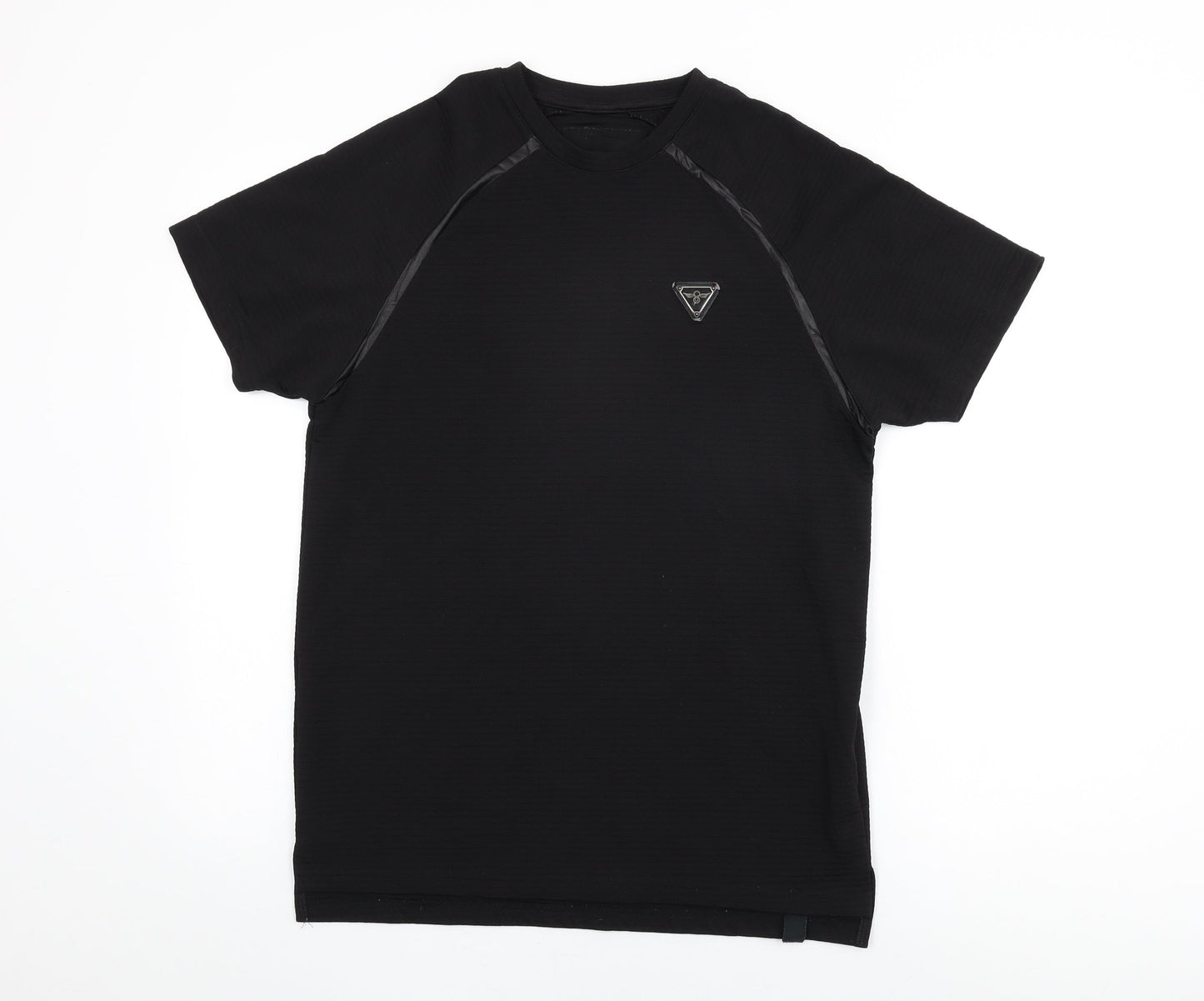 Creative Recreation Mens Black Polyester T-Shirt Size M Round Neck